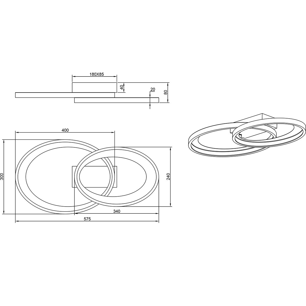 LED Plafondlamp - Plafondverlichting - Trion Gela - 25W - Warm Wit 3000K - Rond - Zwart Goud - Metaal