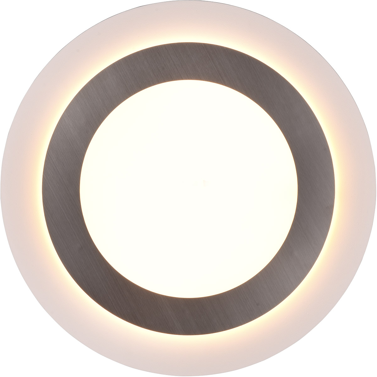 LED Plafondlamp - Plafondverlichting - Trion Groan - 42W - Aanpasbare Kleur - Afstandsbediening - Dimbaar - Rond - Mat Nikkel - Metaal