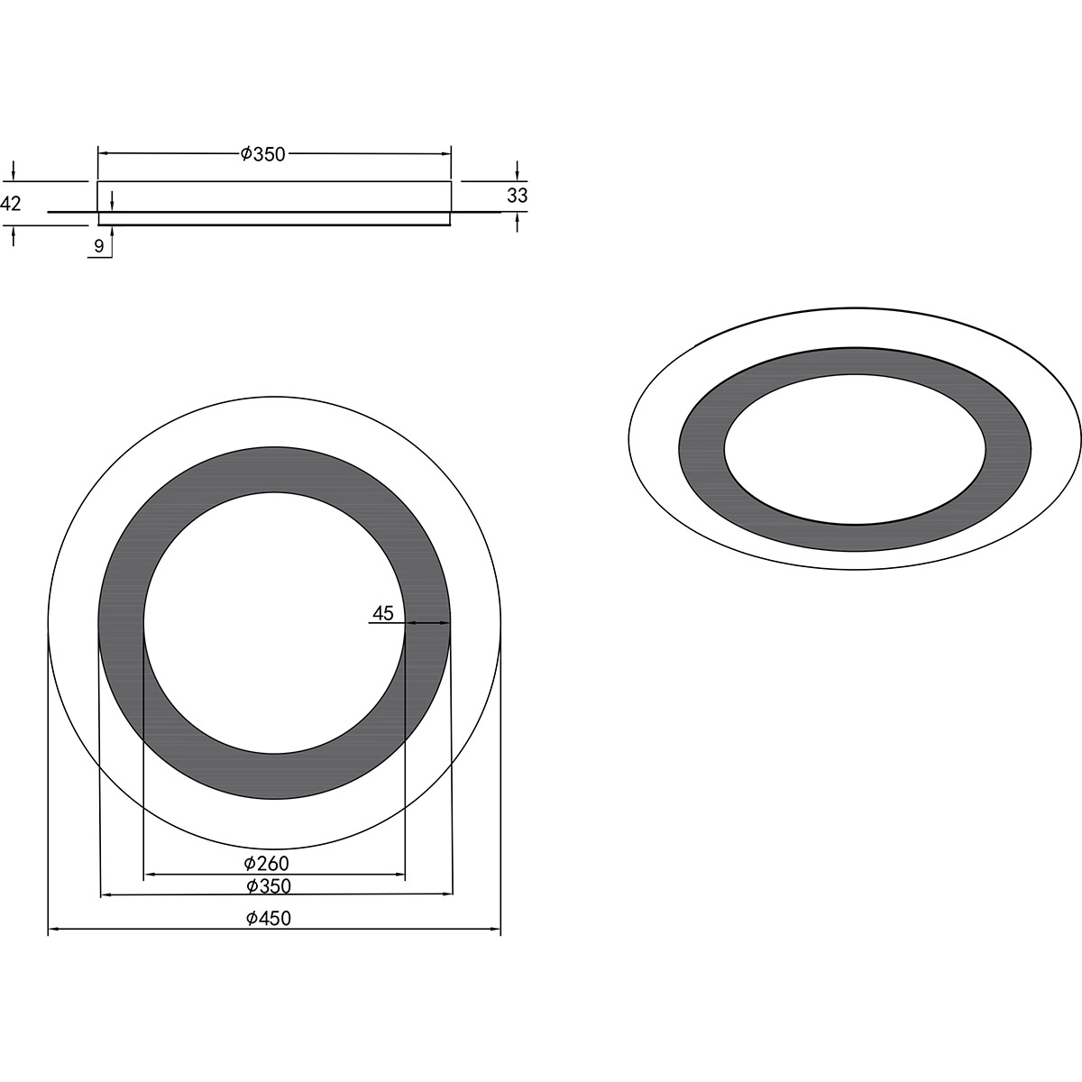 LED Plafondlamp - Plafondverlichting - Trion Groan - 42W - Aanpasbare Kleur - Afstandsbediening - Dimbaar - Rond - Mat Nikkel - Metaal