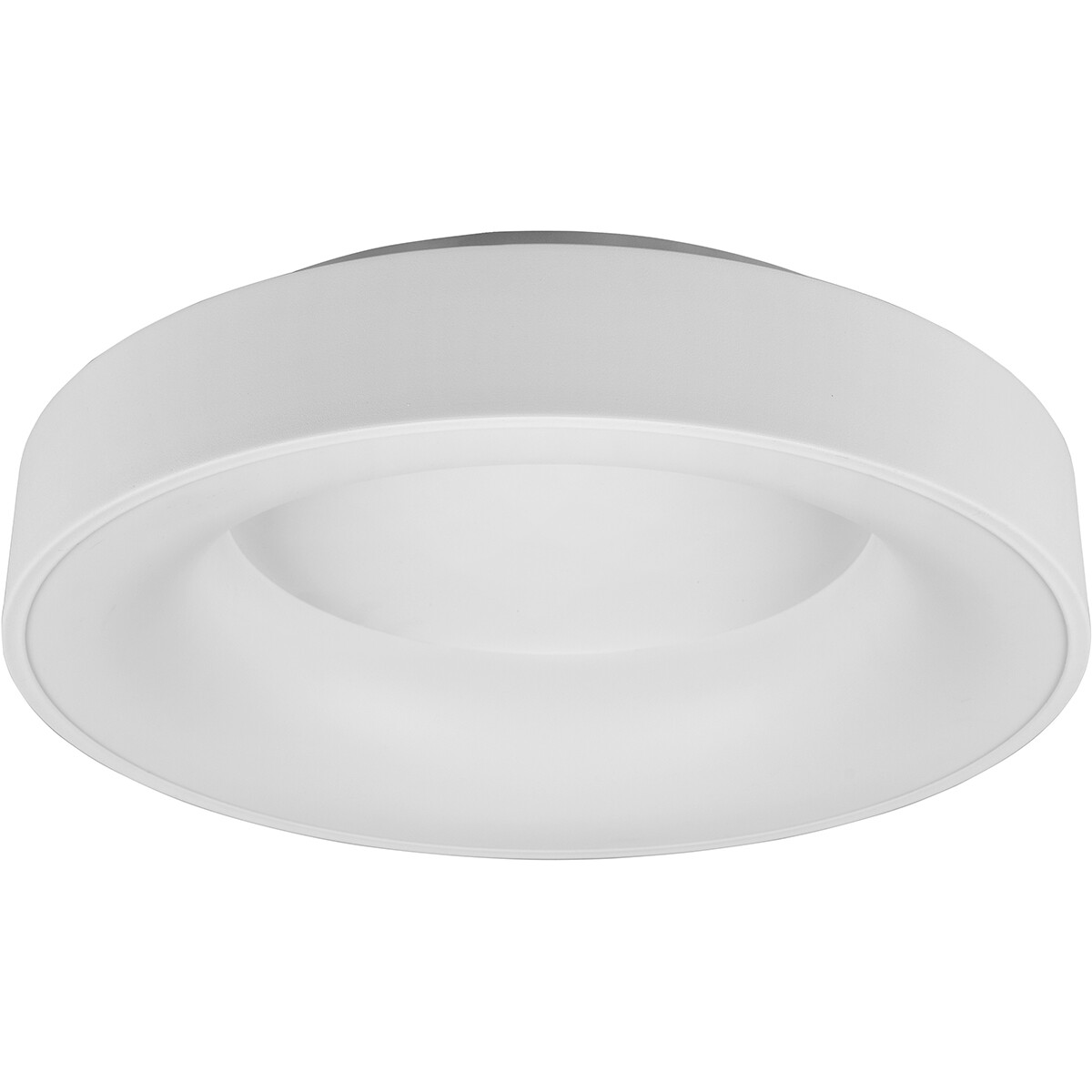 LED Plafondlamp - Plafondverlichting - Trion Gurano - 27W - Natuurlijk Wit 4000K - Dimbaar - Rond - Mat Wit - Aluminium