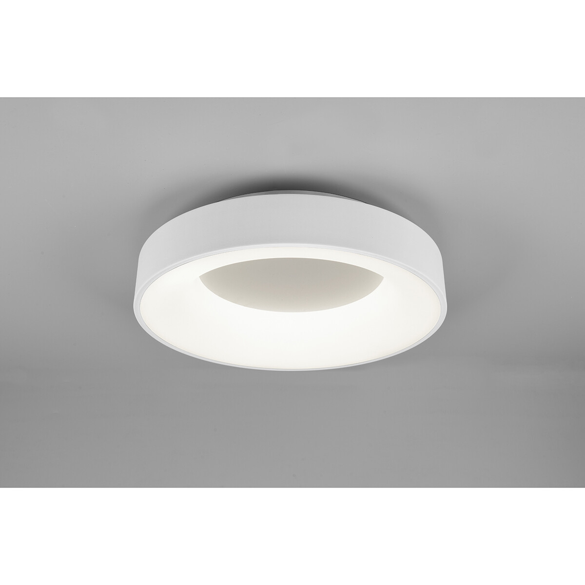 LED Plafondlamp - Plafondverlichting - Trion Gurano - 27W - Natuurlijk Wit 4000K - Dimbaar - Rond - Mat Wit - Aluminium