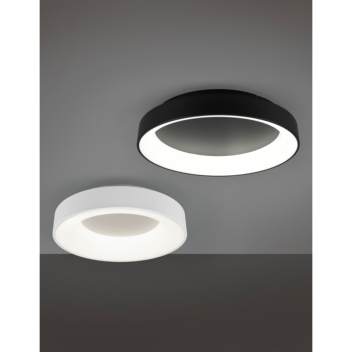 LED Plafondlamp - Plafondverlichting - Trion Gurano - 27W - Natuurlijk Wit 4000K - Dimbaar - Rond - Mat Wit - Aluminium