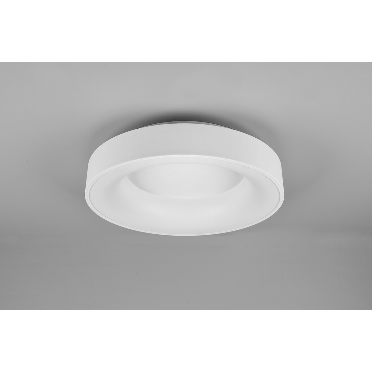 LED Plafondlamp - Plafondverlichting - Trion Gurano - 27W - Natuurlijk Wit 4000K - Dimbaar - Rond - Mat Wit - Aluminium