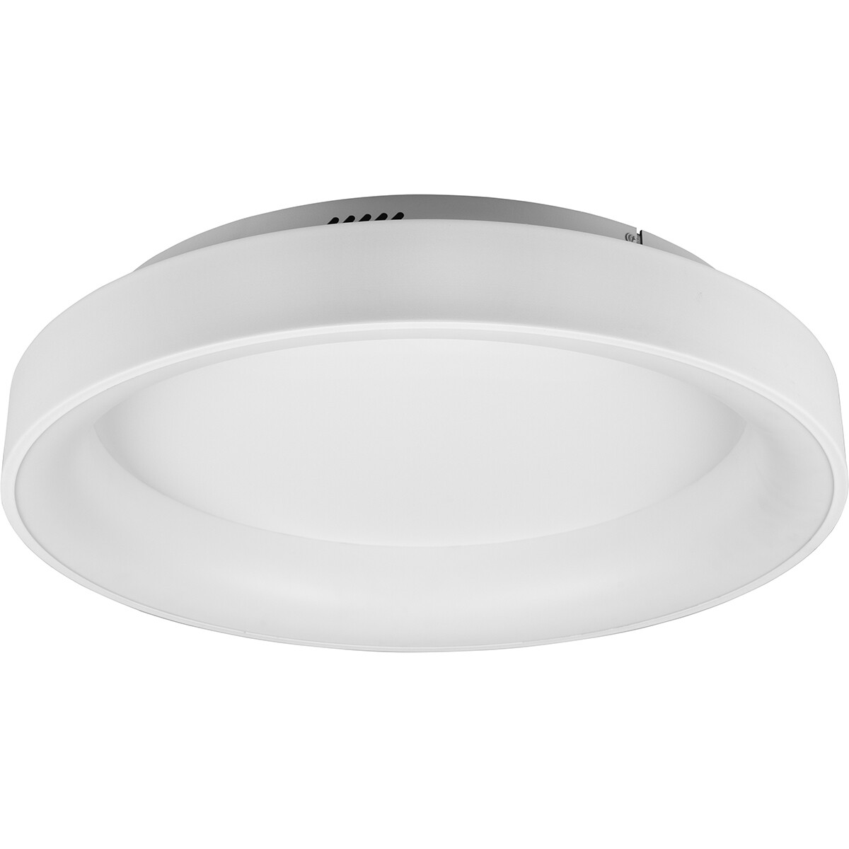 LED Plafondlamp - Plafondverlichting - Trion Gurano - 48W - Aanpasbare Kleur - Afstandsbediening - Dimbaar - Rond - Mat Wit - Aluminium