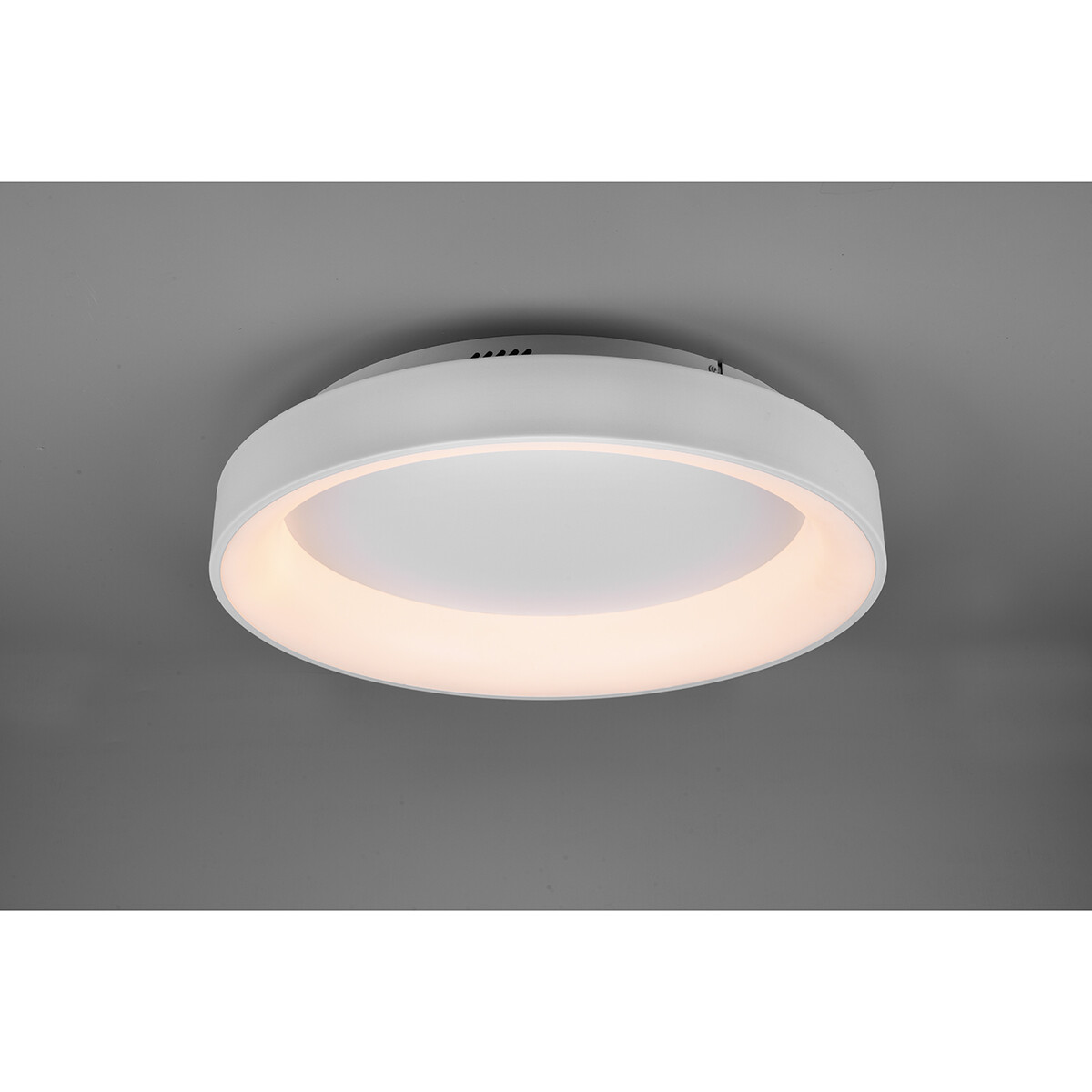 LED Plafondlamp - Plafondverlichting - Trion Gurano - 48W - Aanpasbare Kleur - Afstandsbediening - Dimbaar - Rond - Mat Wit - Aluminium