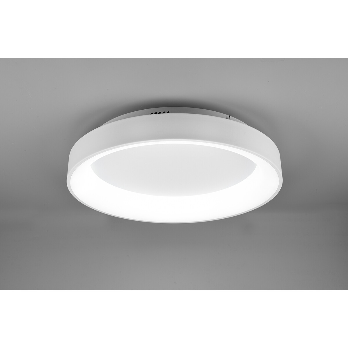 LED Plafondlamp - Plafondverlichting - Trion Gurano - 48W - Aanpasbare Kleur - Afstandsbediening - Dimbaar - Rond - Mat Wit - Aluminium