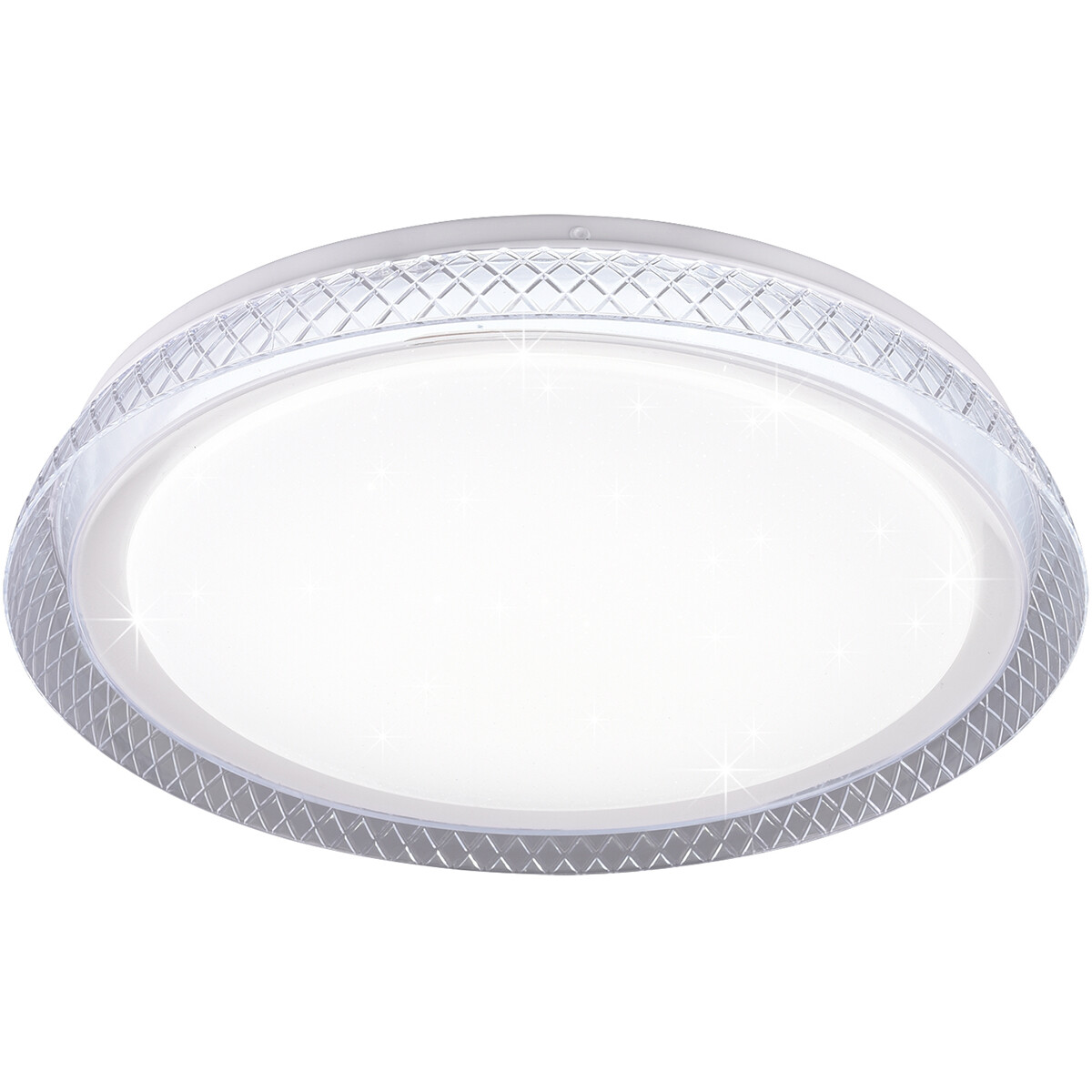 LED Plafondlamp - Plafondverlichting - Trion Heral - 18W - Aanpasbare Kleur - Afstandsbediening - Dimbaar - Sterlicht - Rond - Mat Wit - Kunststof