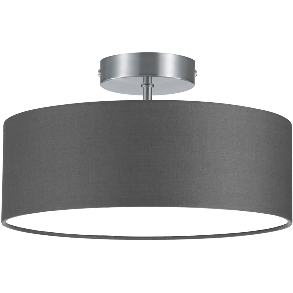 LED Plafondlamp - Plafondverlichting - Trion Hotia - E14 Fitting - 2-lichts - Rond - Mat Grijs - Aluminium