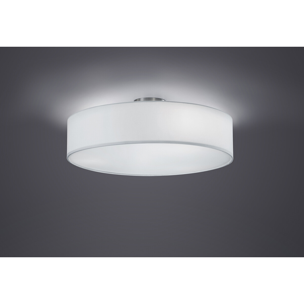 LED Plafondlamp - Plafondverlichting - Trion Hotia - E27 Fitting - 3-lichts - Rond - Mat Wit - Aluminium