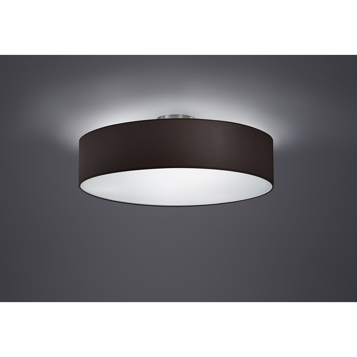 LED Plafondlamp - Plafondverlichting - Trion Hotia - E27 Fitting - 3-lichts - Rond - Mat Zwart - Aluminium