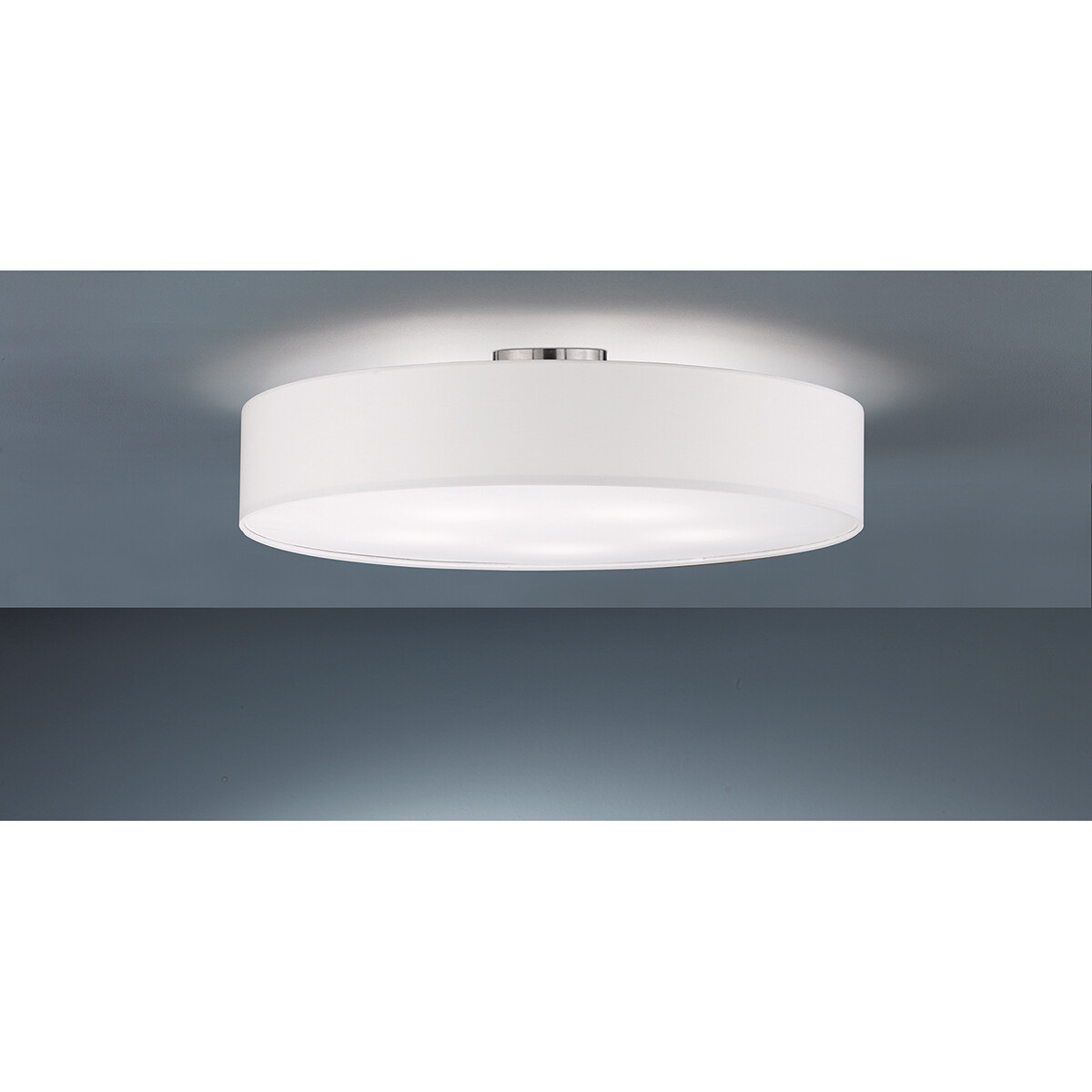 LED Plafondlamp - Plafondverlichting - Trion Hotia - E27 Fitting - 5-lichts - Rond - Mat Wit - Aluminium