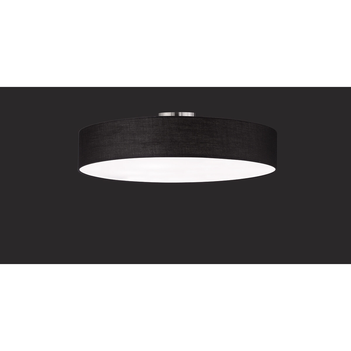 LED Plafondlamp - Plafondverlichting - Trion Hotia - E27 Fitting - 5-lichts - Rond - Mat Zwart - Aluminium