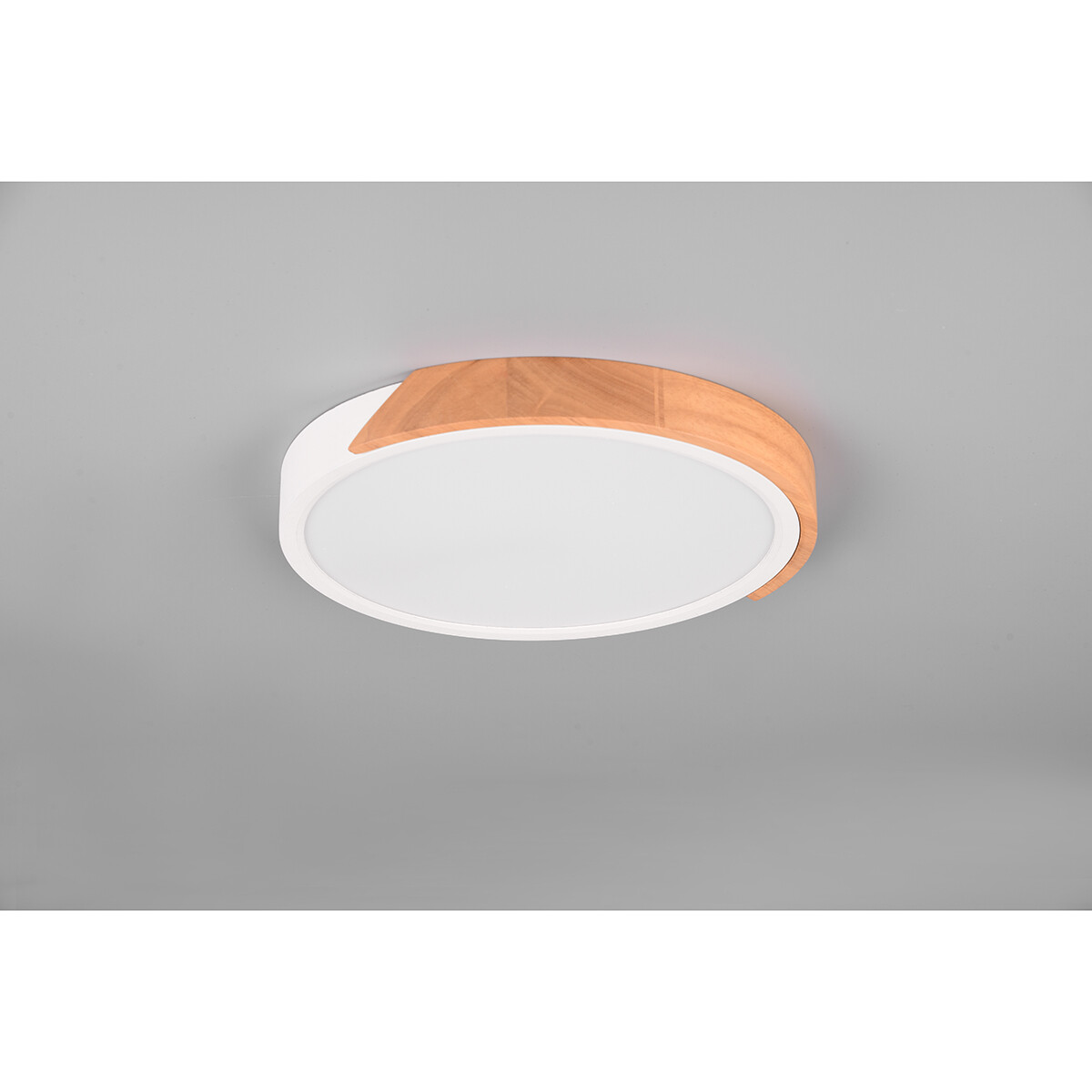 LED Plafondlamp - Plafondverlichting - Trion Jersa - 20W - Warm Wit 3000K - Dimbaar - Rond - Mat Wit - Kunststof