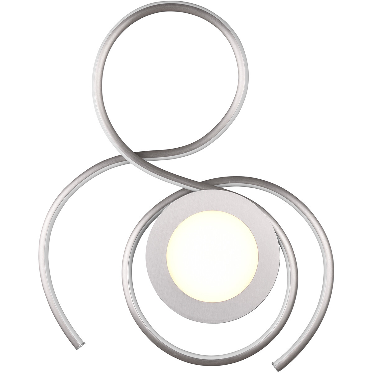 LED Plafondlamp - Plafondverlichting - Trion Jivino - 36W - Aanpasbare Kleur - Dimbaar - Rond - Mat Nikkel - Aluminium