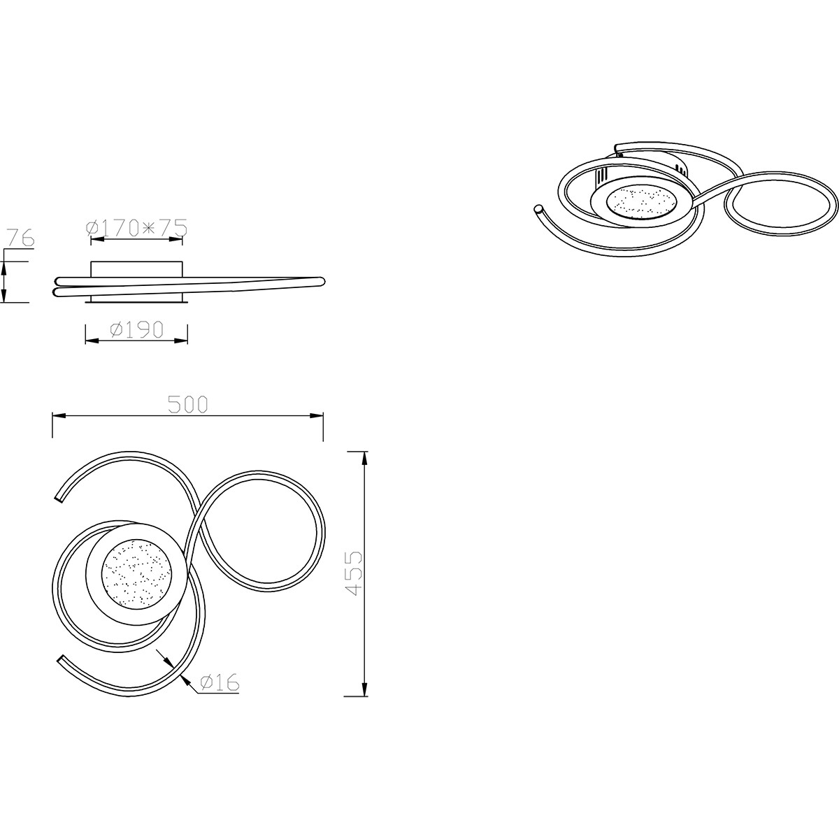 LED Plafondlamp - Plafondverlichting - Trion Jivino - 36W - Aanpasbare Kleur - Dimbaar - Rond - Mat Nikkel - Aluminium