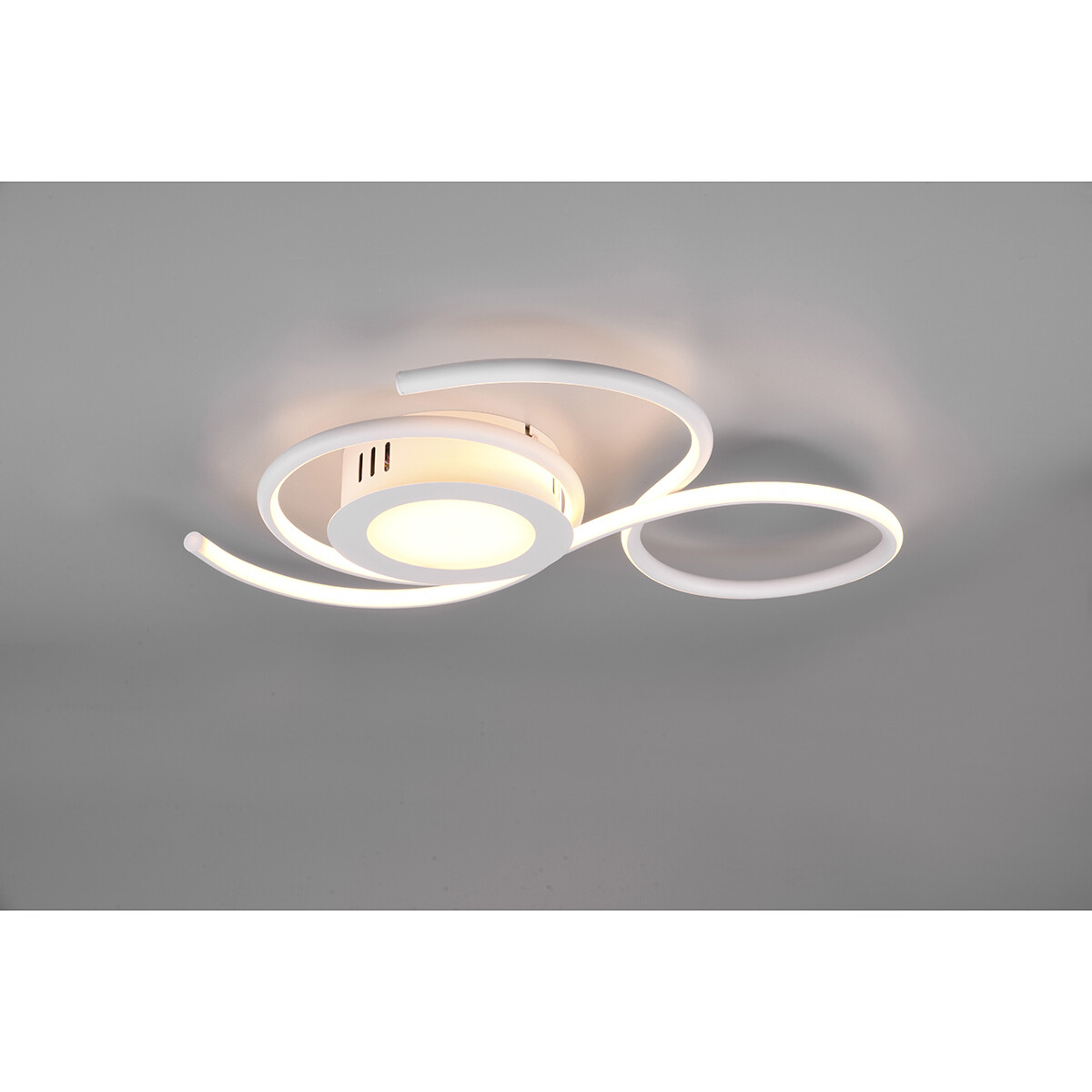 LED Plafondlamp - Plafondverlichting - Trion Jivino - 36W - Aanpasbare Kleur - Dimbaar - Rond - Mat Wit - Aluminium