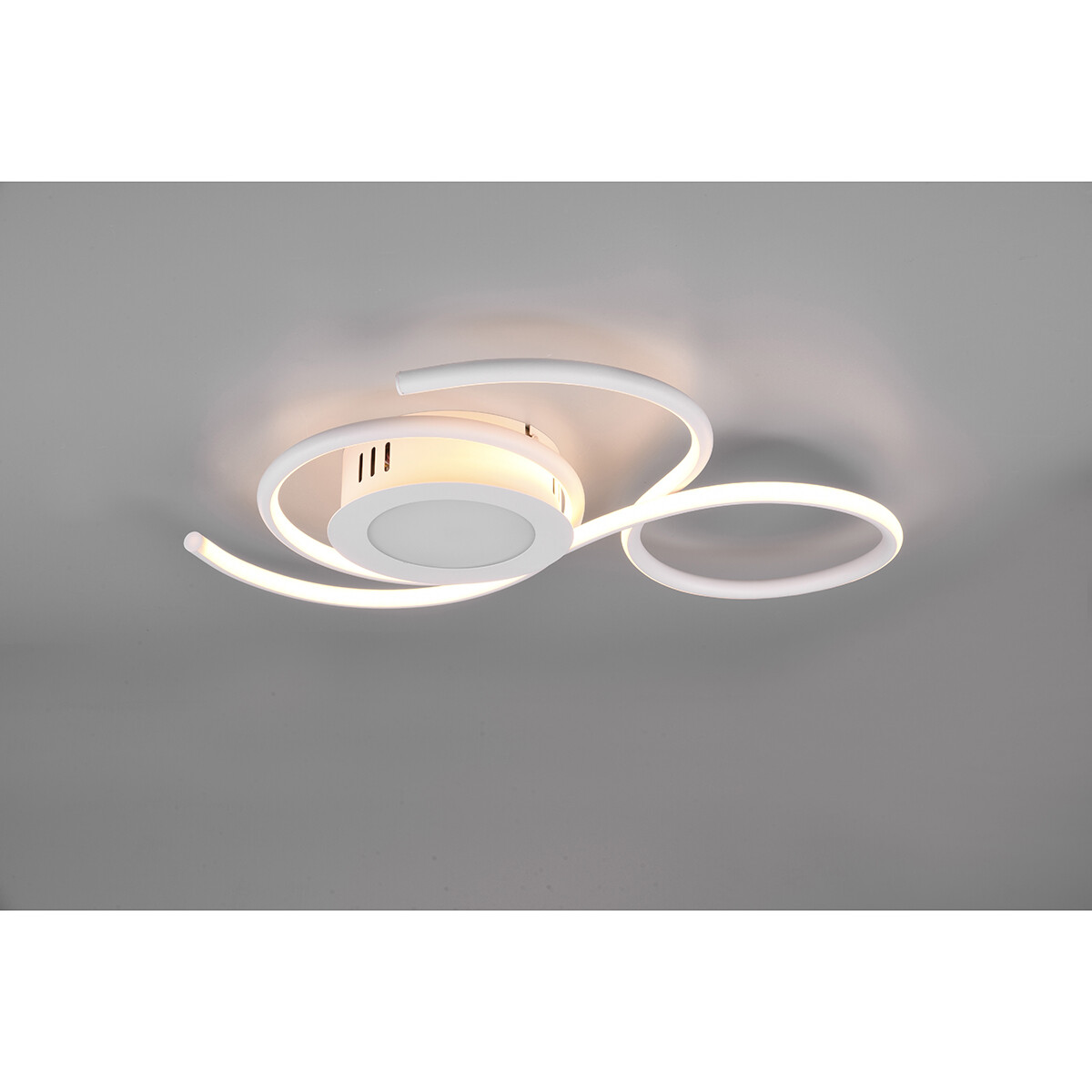 LED Plafondlamp - Plafondverlichting - Trion Jivino - 36W - Aanpasbare Kleur - Dimbaar - Rond - Mat Wit - Aluminium