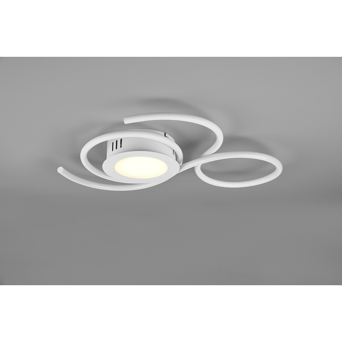 LED Plafondlamp - Plafondverlichting - Trion Jivino - 36W - Aanpasbare Kleur - Dimbaar - Rond - Mat Wit - Aluminium