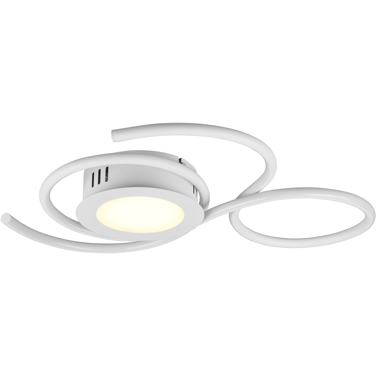 LED Plafondlamp - Plafondverlichting - Trion Jivino - 36W - Aanpasbare Kleur - Dimbaar - Rond - Mat Wit - Aluminium