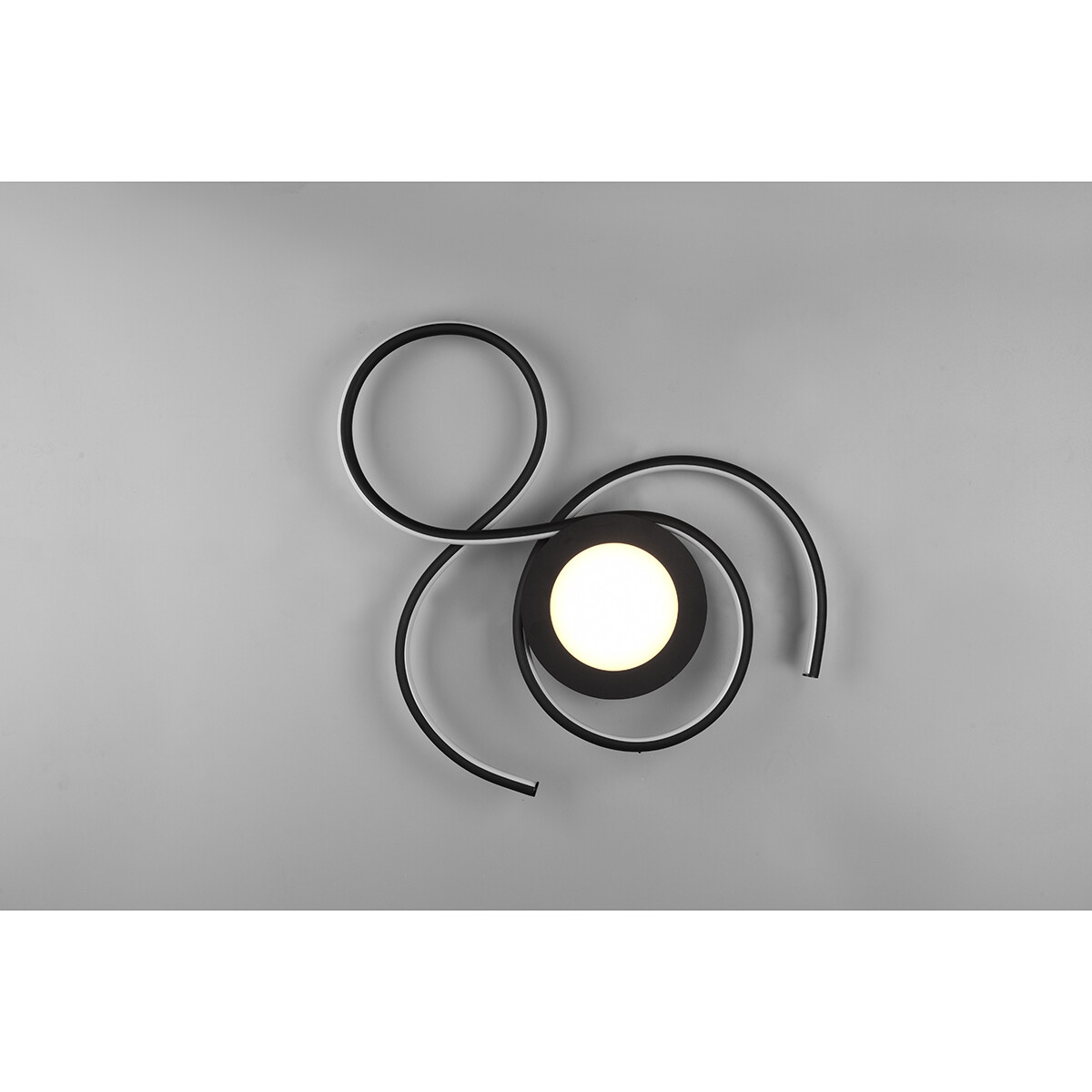 LED Plafondlamp - Plafondverlichting - Trion Jivino - 36W - Aanpasbare Kleur - Dimbaar - Rond - Mat Zwart - Aluminium