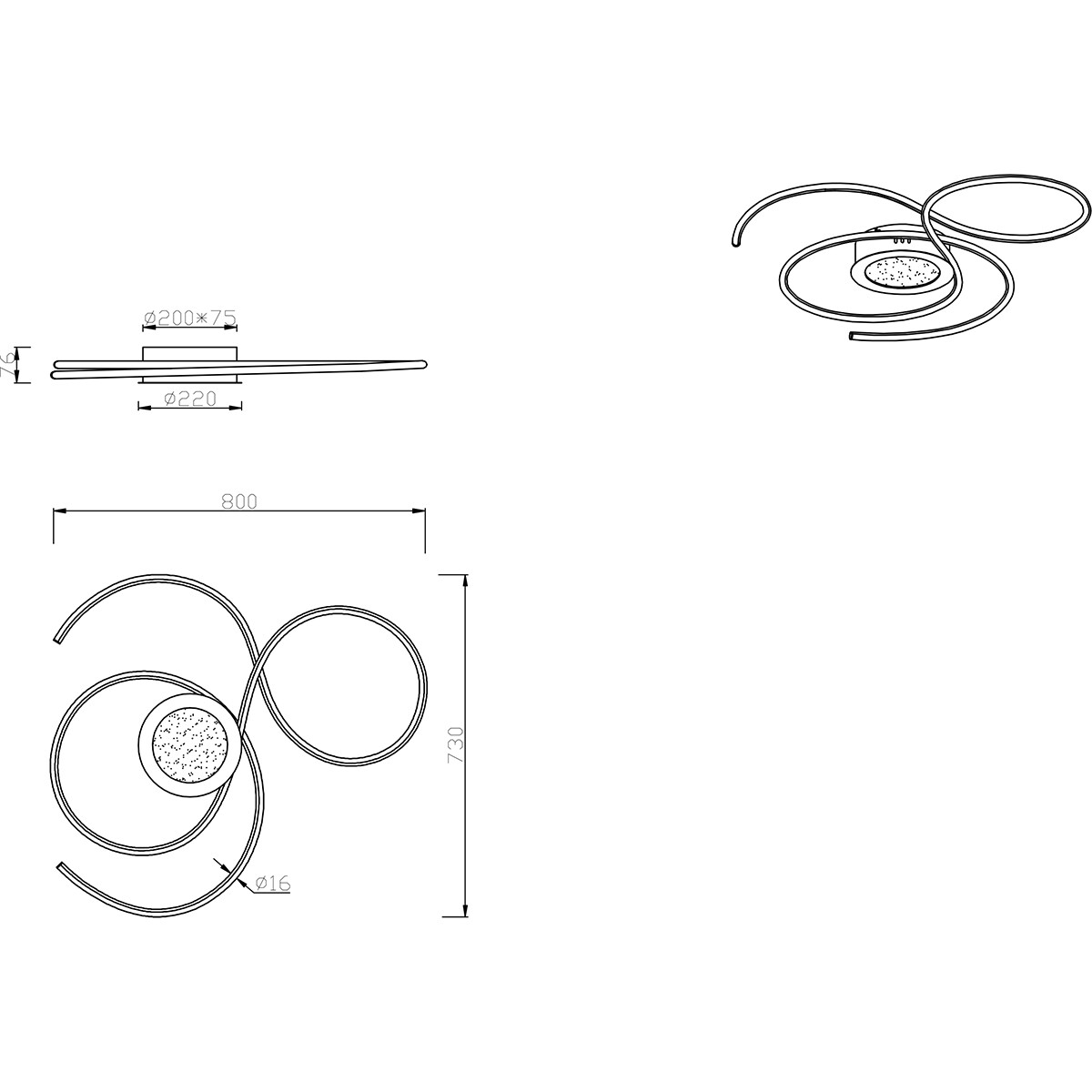 LED Plafondlamp - Plafondverlichting - Trion Jivino - 48W - Aanpasbare Kleur - Dimbaar - Rond - Mat Nikkel - Aluminium