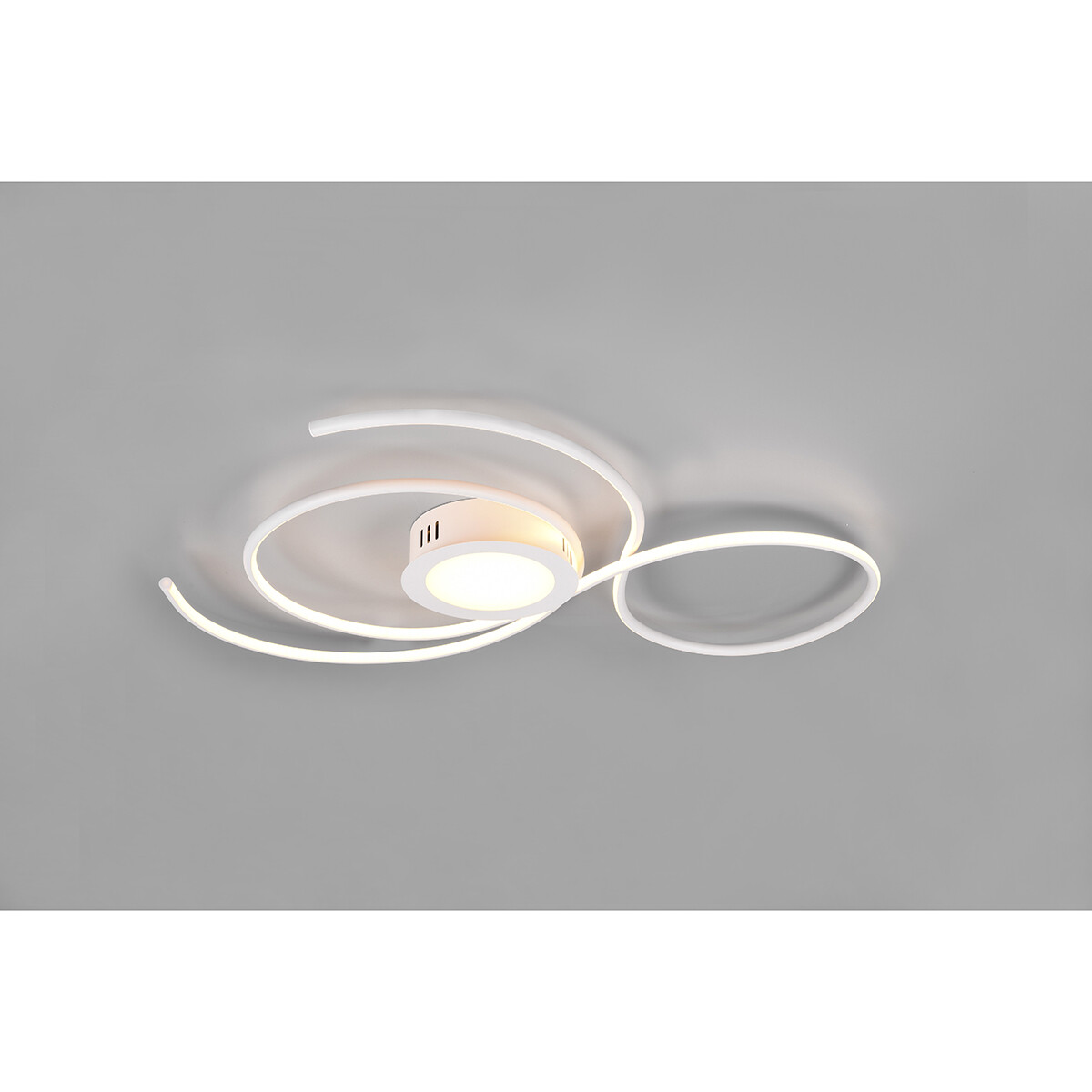 LED Plafondlamp - Plafondverlichting - Trion Jivino - 48W - Aanpasbare Kleur - Dimbaar - Rond - Mat Wit - Aluminium