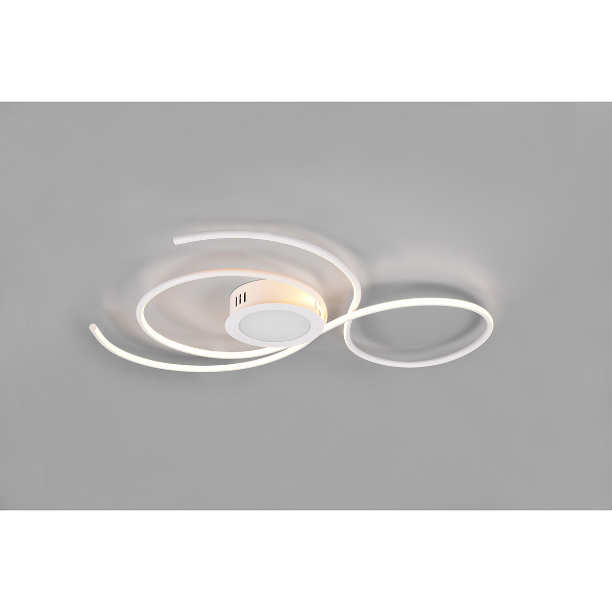 LED Plafondlamp - Plafondverlichting - Trion Jivino - 48W - Aanpasbare Kleur - Dimbaar - Rond - Mat Wit - Aluminium