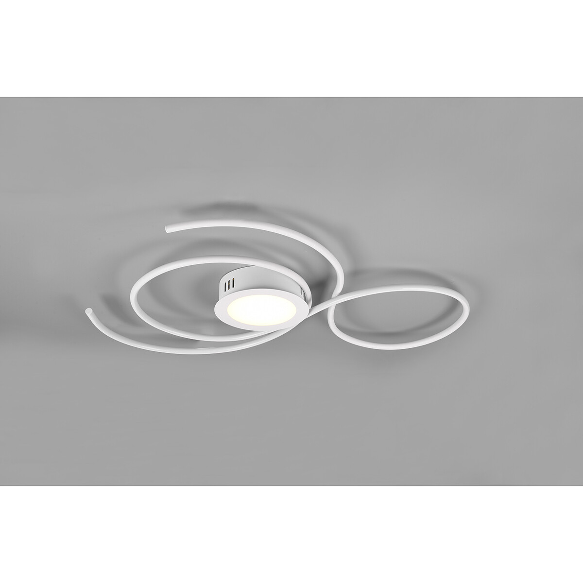 LED Plafondlamp - Plafondverlichting - Trion Jivino - 48W - Aanpasbare Kleur - Dimbaar - Rond - Mat Wit - Aluminium