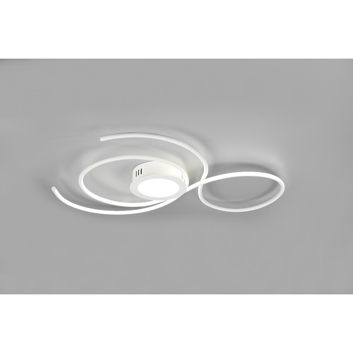 LED Plafondlamp - Plafondverlichting - Trion Jivino - 48W - Aanpasbare Kleur - Dimbaar - Rond - Mat Wit - Aluminium