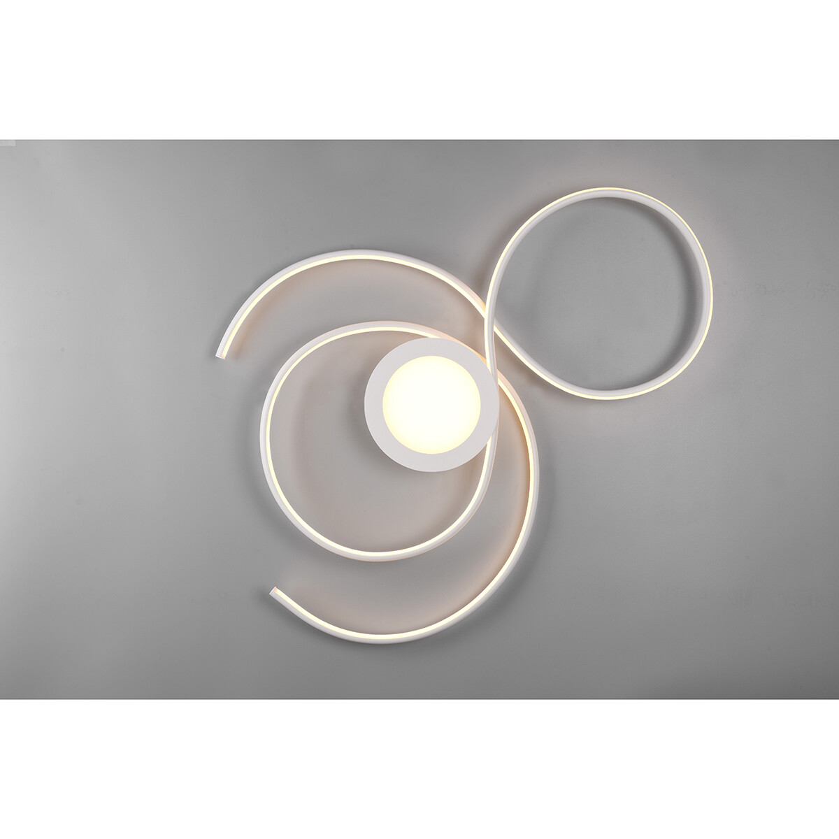 LED Plafondlamp - Plafondverlichting - Trion Jivino - 48W - Aanpasbare Kleur - Dimbaar - Rond - Mat Wit - Aluminium