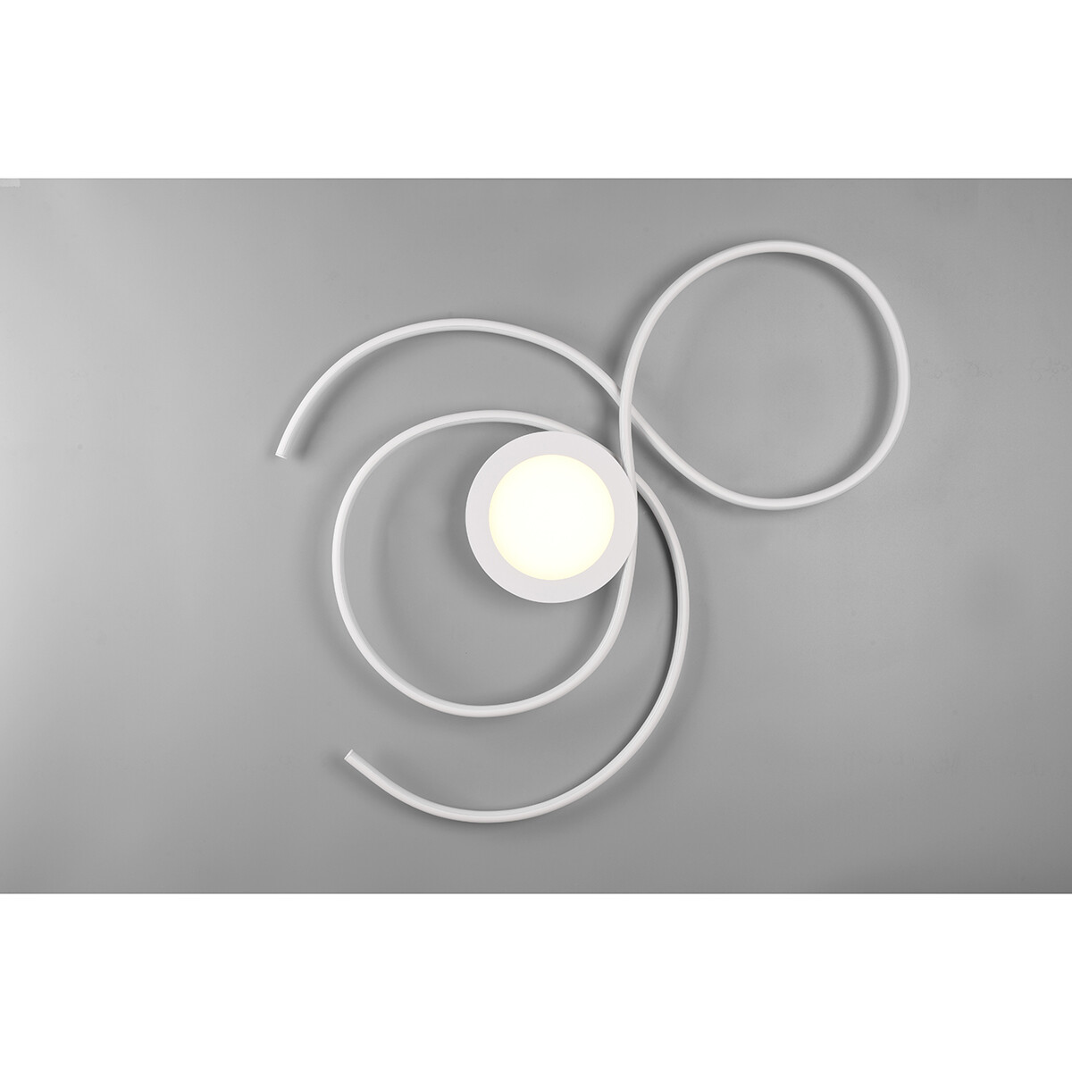 LED Plafondlamp - Plafondverlichting - Trion Jivino - 48W - Aanpasbare Kleur - Dimbaar - Rond - Mat Wit - Aluminium