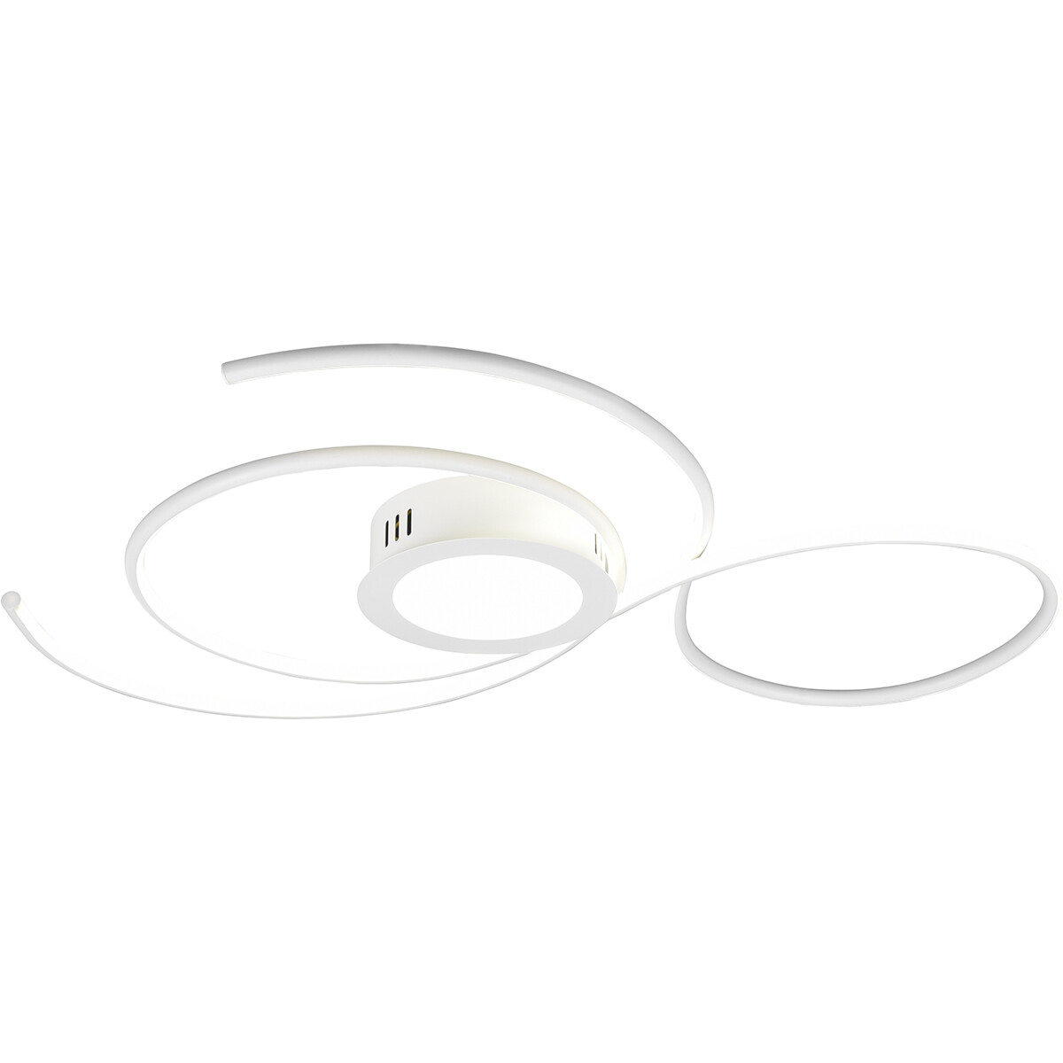 LED Plafondlamp - Plafondverlichting - Trion Jivino - 48W - Aanpasbare Kleur - Dimbaar - Rond - Mat Wit - Aluminium