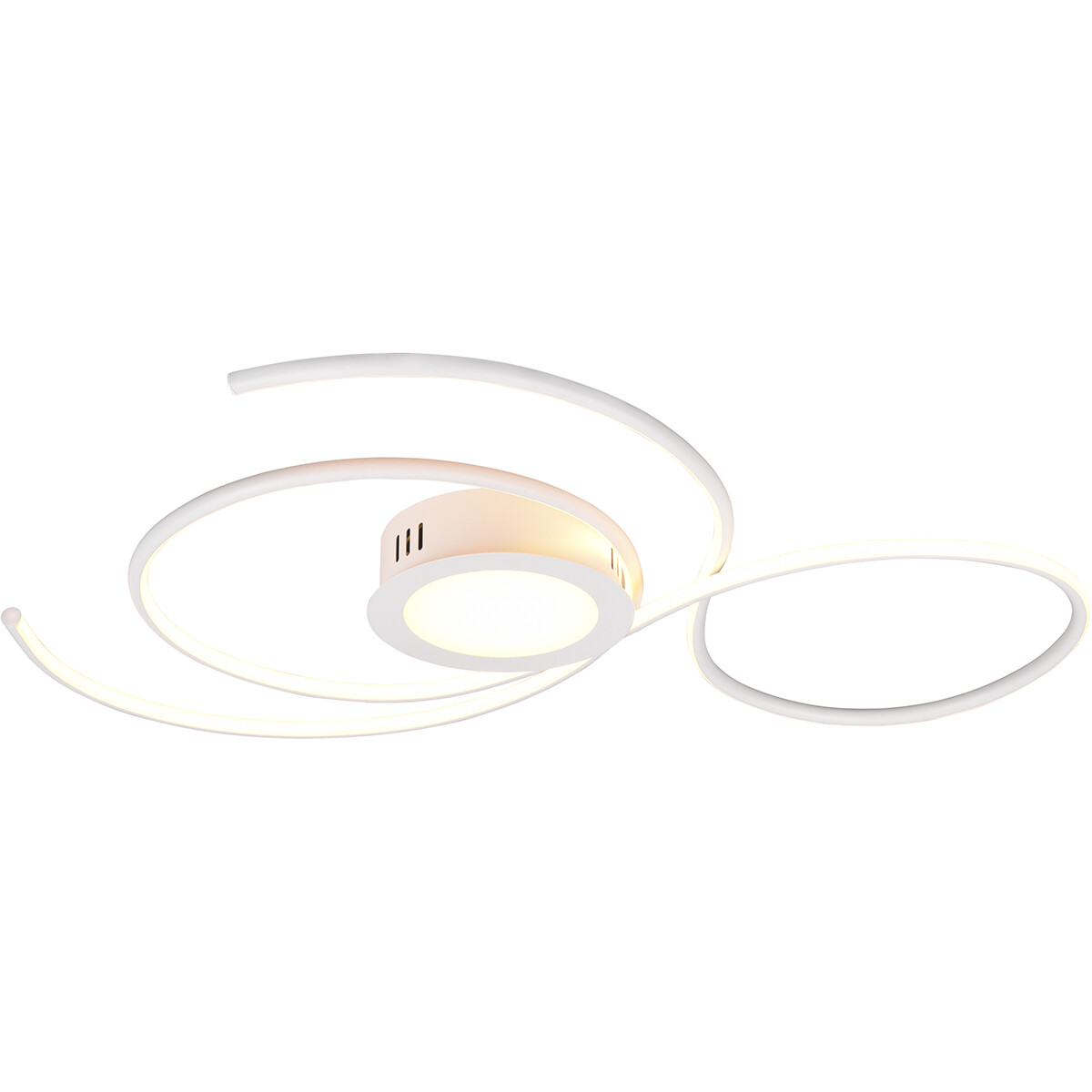 LED Plafondlamp - Plafondverlichting - Trion Jivino - 48W - Aanpasbare Kleur - Dimbaar - Rond - Mat Wit - Aluminium