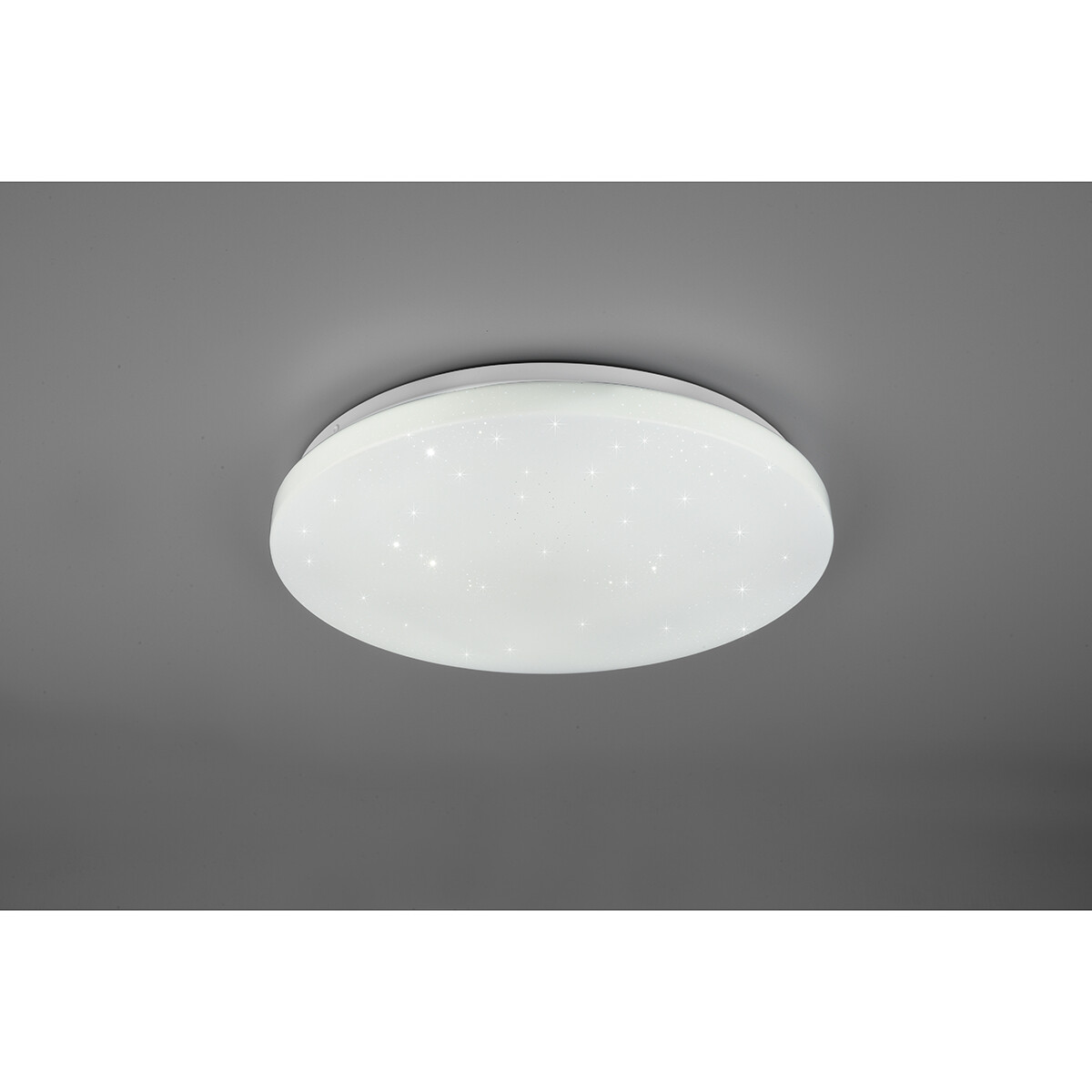 LED Plafondlamp - Plafondverlichting - Trion Kalina - 18W - RGBW - Dimbaar - Aanpasbare Kleur - Afstandsbediening - Sterlicht - Rond - Mat Wit - Kunststof