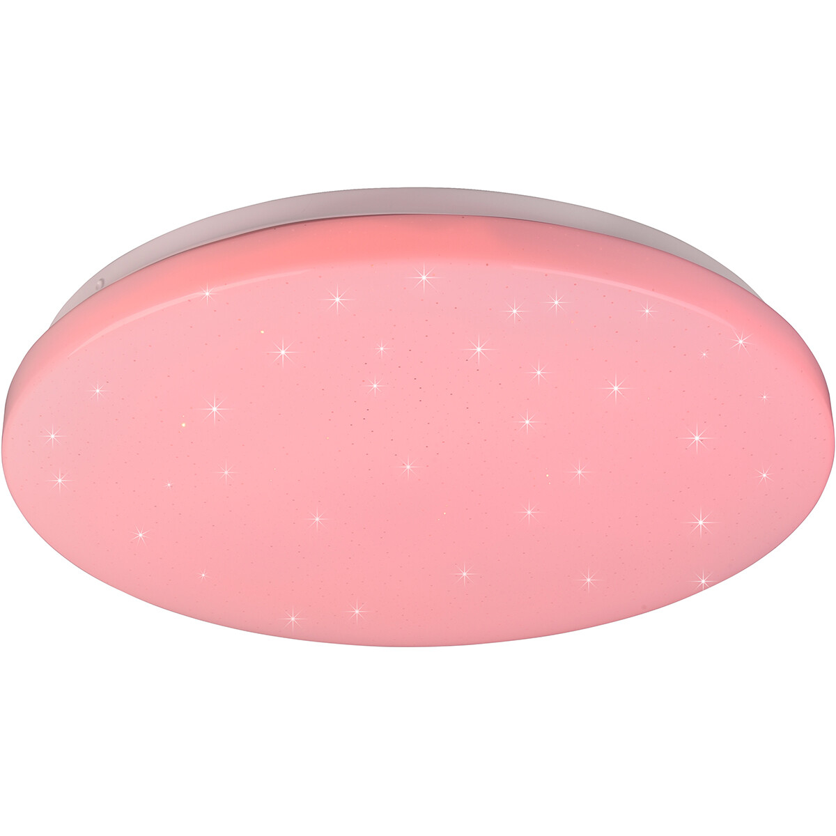 LED Plafondlamp - Plafondverlichting - Trion Kalina - 18W - RGBW - Dimbaar - Aanpasbare Kleur - Afstandsbediening - Sterlicht - Rond - Mat Wit - Kunststof