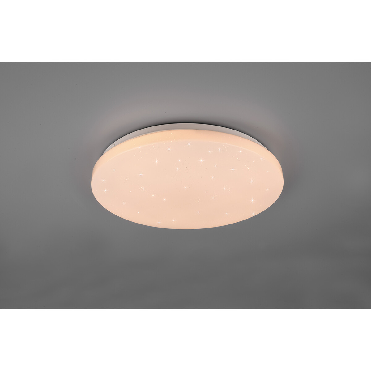 LED Plafondlamp - Plafondverlichting - Trion Kalina - 18W - RGBW - Dimbaar - Aanpasbare Kleur - Afstandsbediening - Sterlicht - Rond - Mat Wit - Kunststof