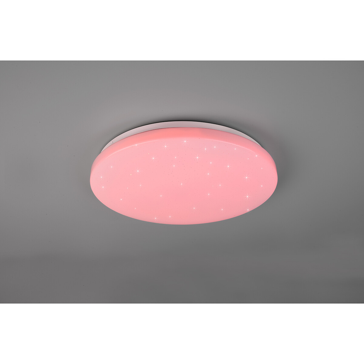 LED Plafondlamp - Plafondverlichting - Trion Kalina - 18W - RGBW - Dimbaar - Aanpasbare Kleur - Afstandsbediening - Sterlicht - Rond - Mat Wit - Kunststof