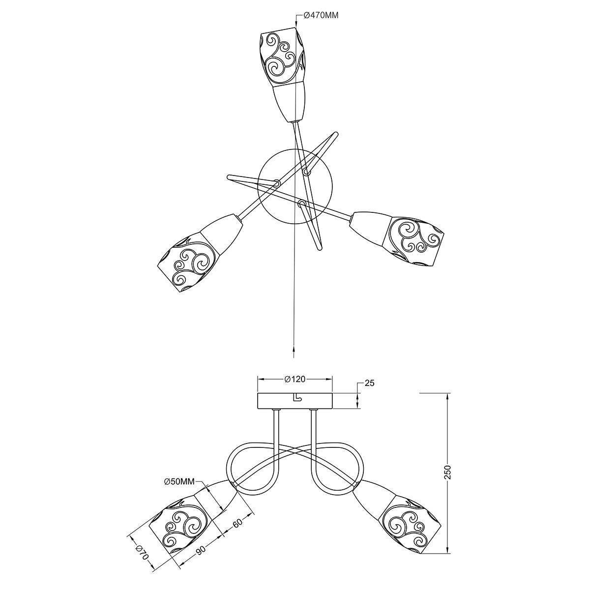 LED Plafondspot - Plafondverlichting - Trion Kalora - E14 Fitting - Rond - Mat Nikkel - Aluminium