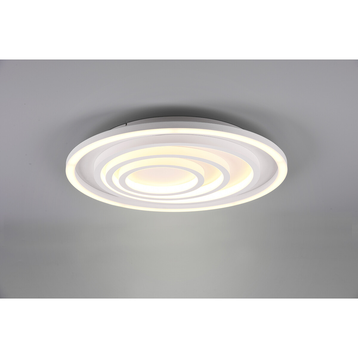 LED Plafondlamp - Plafondverlichting - Trion Kamaro - 40W - Dimbaar - Aanpasbare Kleur - Afstandsbediening - Rond - Mat Wit - Aluminium