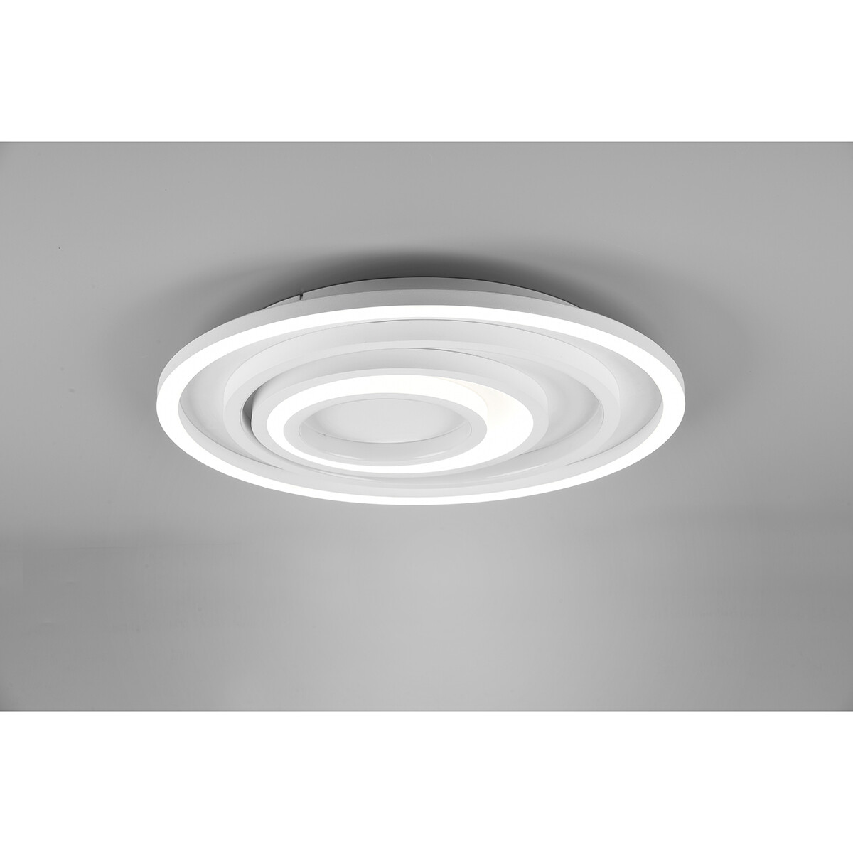 LED Plafondlamp - Plafondverlichting - Trion Kamaro - 40W - Dimbaar - Aanpasbare Kleur - Afstandsbediening - Rond - Mat Wit - Aluminium