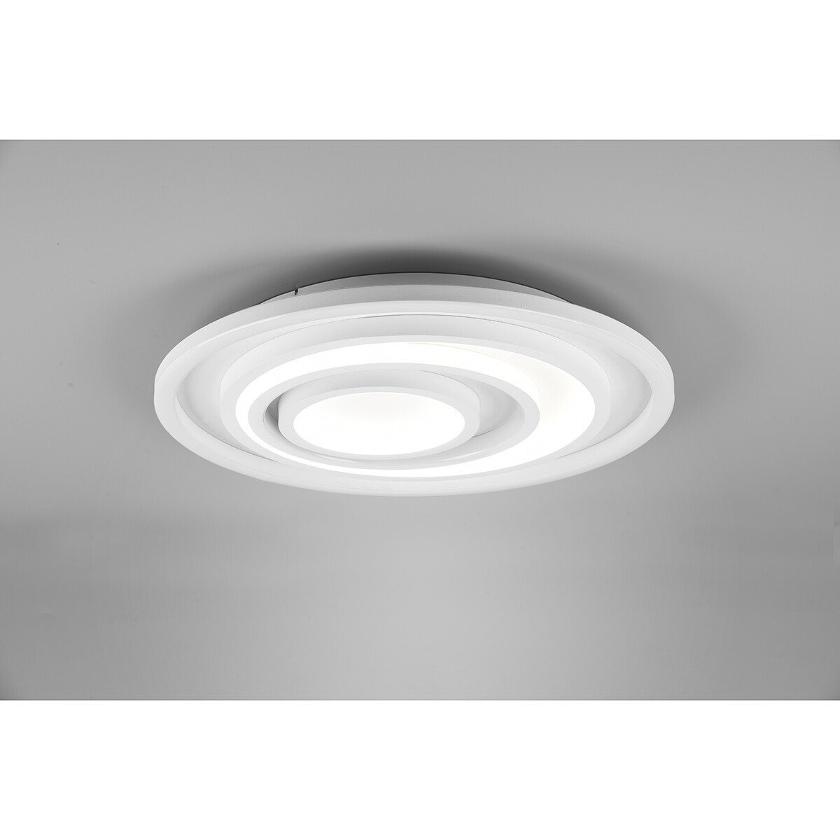 LED Plafondlamp - Plafondverlichting - Trion Kamaro - 40W - Dimbaar - Aanpasbare Kleur - Afstandsbediening - Rond - Mat Wit - Aluminium