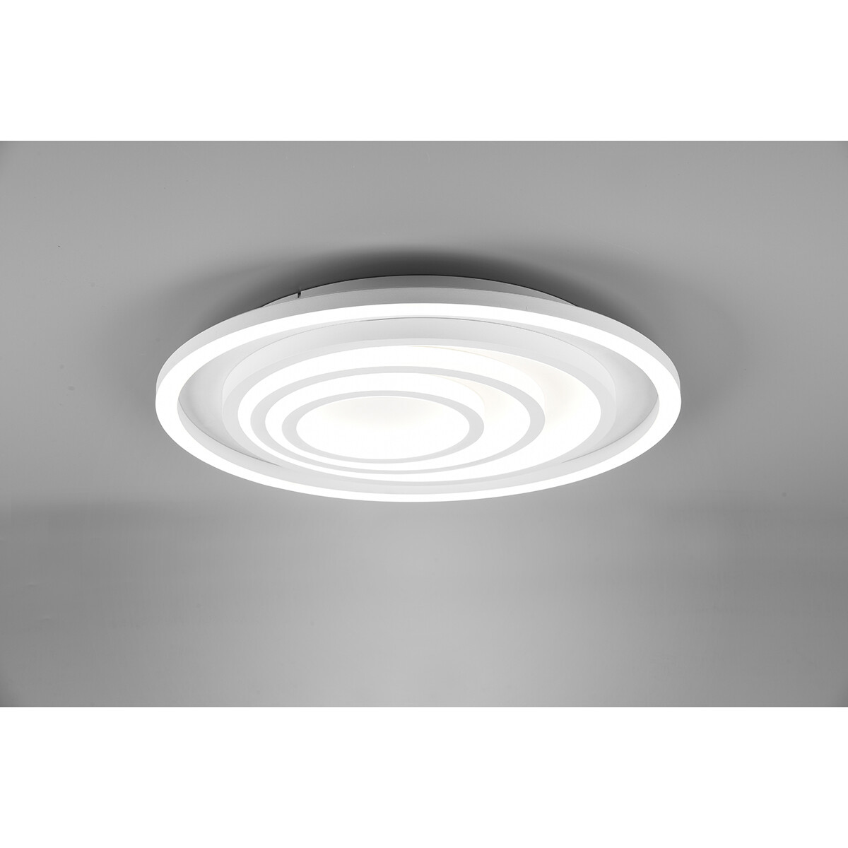 LED Plafondlamp - Plafondverlichting - Trion Kamaro - 40W - Dimbaar - Aanpasbare Kleur - Afstandsbediening - Rond - Mat Wit - Aluminium