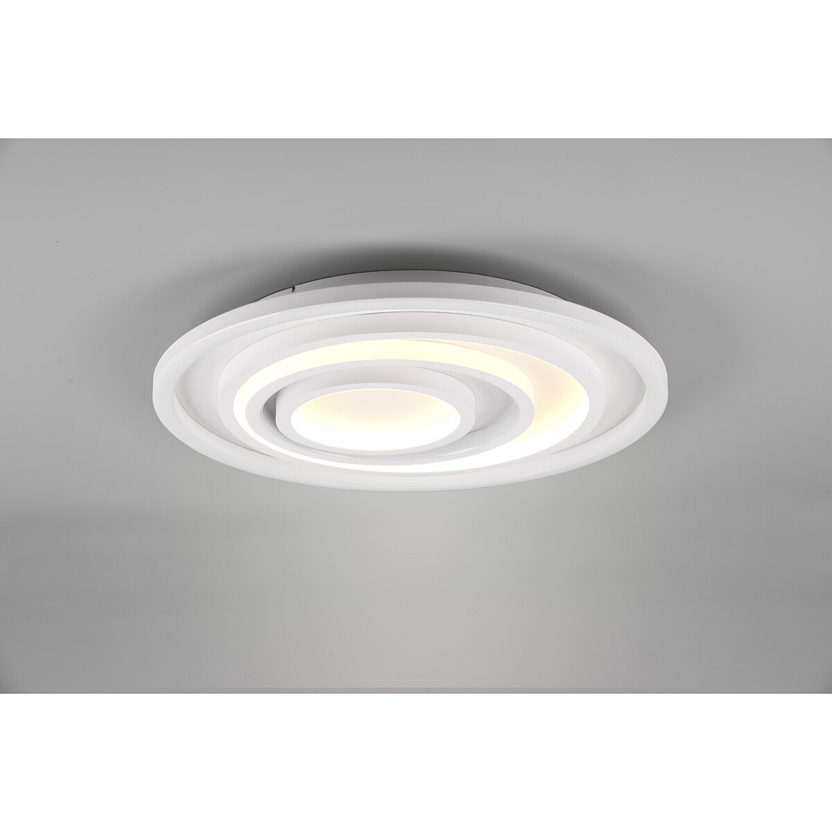 LED Plafondlamp - Plafondverlichting - Trion Kamaro - 40W - Dimbaar - Aanpasbare Kleur - Afstandsbediening - Rond - Mat Wit - Aluminium