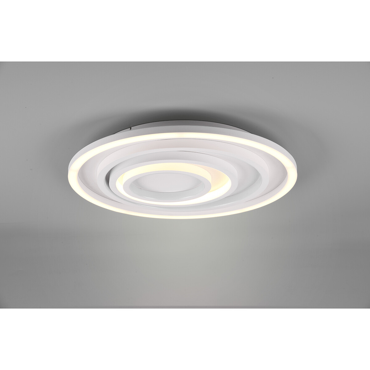 LED Plafondlamp - Plafondverlichting - Trion Kamaro - 40W - Dimbaar - Aanpasbare Kleur - Afstandsbediening - Rond - Mat Wit - Aluminium