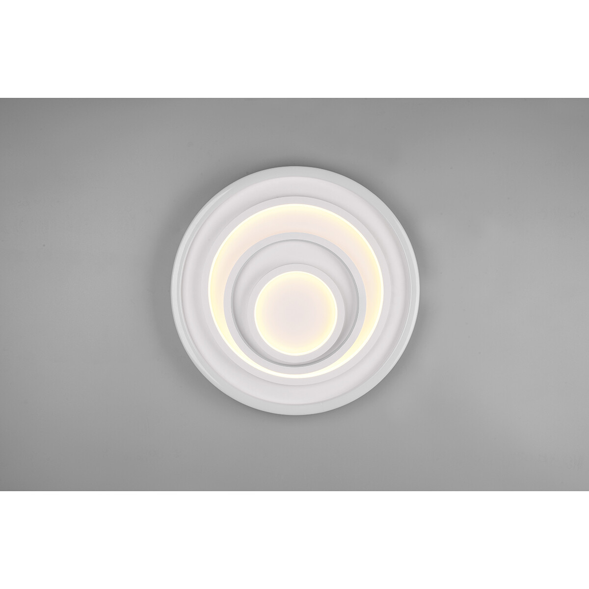 LED Plafondlamp - Plafondverlichting - Trion Kamaro - 40W - Dimbaar - Aanpasbare Kleur - Afstandsbediening - Rond - Mat Wit - Aluminium