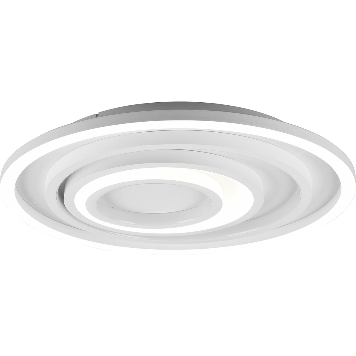 LED Plafondlamp - Plafondverlichting - Trion Kamaro - 40W - Dimbaar - Aanpasbare Kleur - Afstandsbediening - Rond - Mat Wit - Aluminium