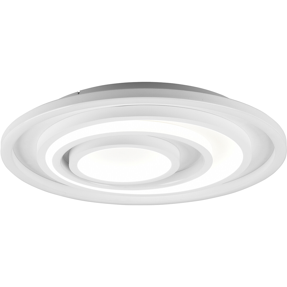 LED Plafondlamp - Plafondverlichting - Trion Kamaro - 40W - Dimbaar - Aanpasbare Kleur - Afstandsbediening - Rond - Mat Wit - Aluminium