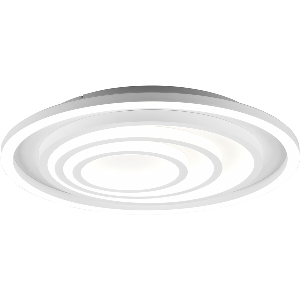 LED Plafondlamp - Plafondverlichting - Trion Kamaro - 40W - Dimbaar - Aanpasbare Kleur - Afstandsbediening - Rond - Mat Wit - Aluminium