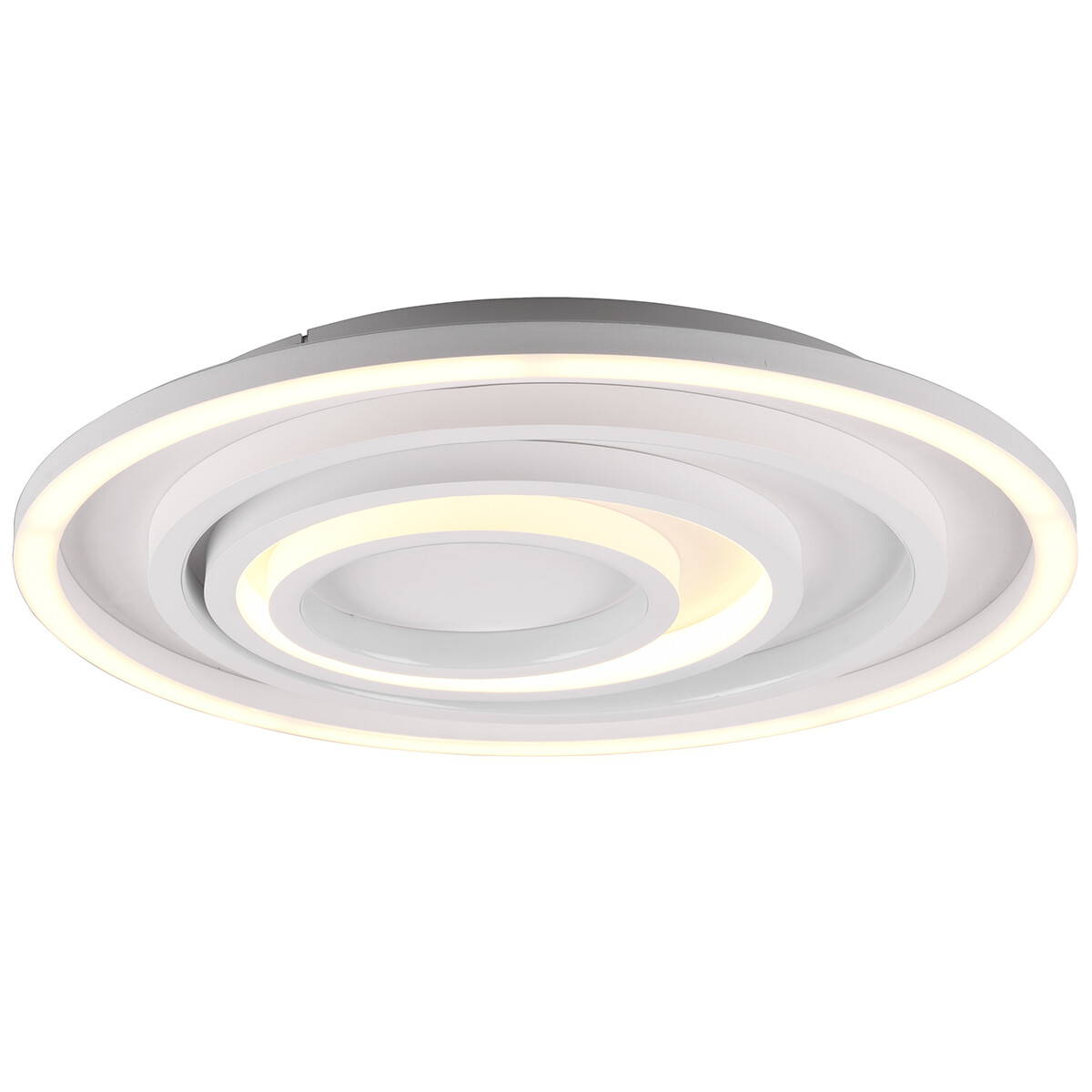 LED Plafondlamp - Plafondverlichting - Trion Kamaro - 40W - Dimbaar - Aanpasbare Kleur - Afstandsbediening - Rond - Mat Wit - Aluminium