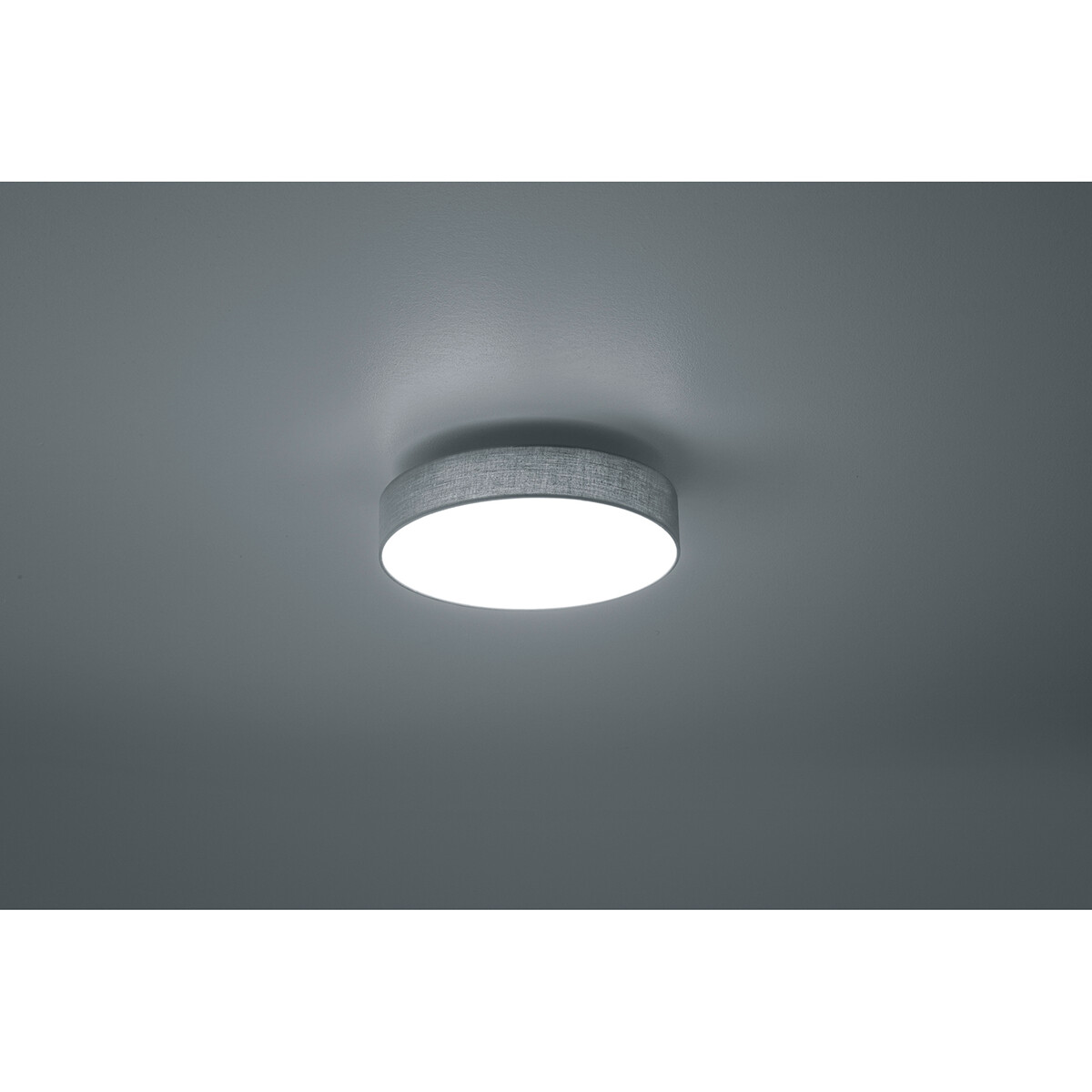 LED Plafondlamp - Plafondverlichting - Trion Lanago - 11W - Warm Wit 3000K - Rond - Mat Grijs - Aluminium